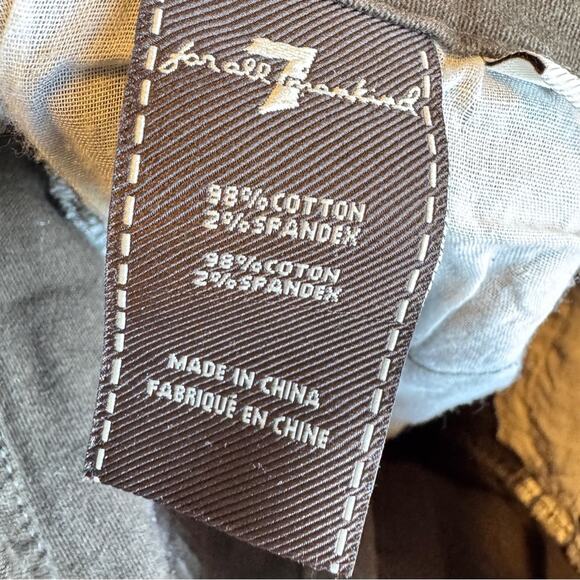 7 For All Mankind Brown Skinny Jeans Kids Girls 8 Gorpcore Casual Pants - Picture 4 of 6